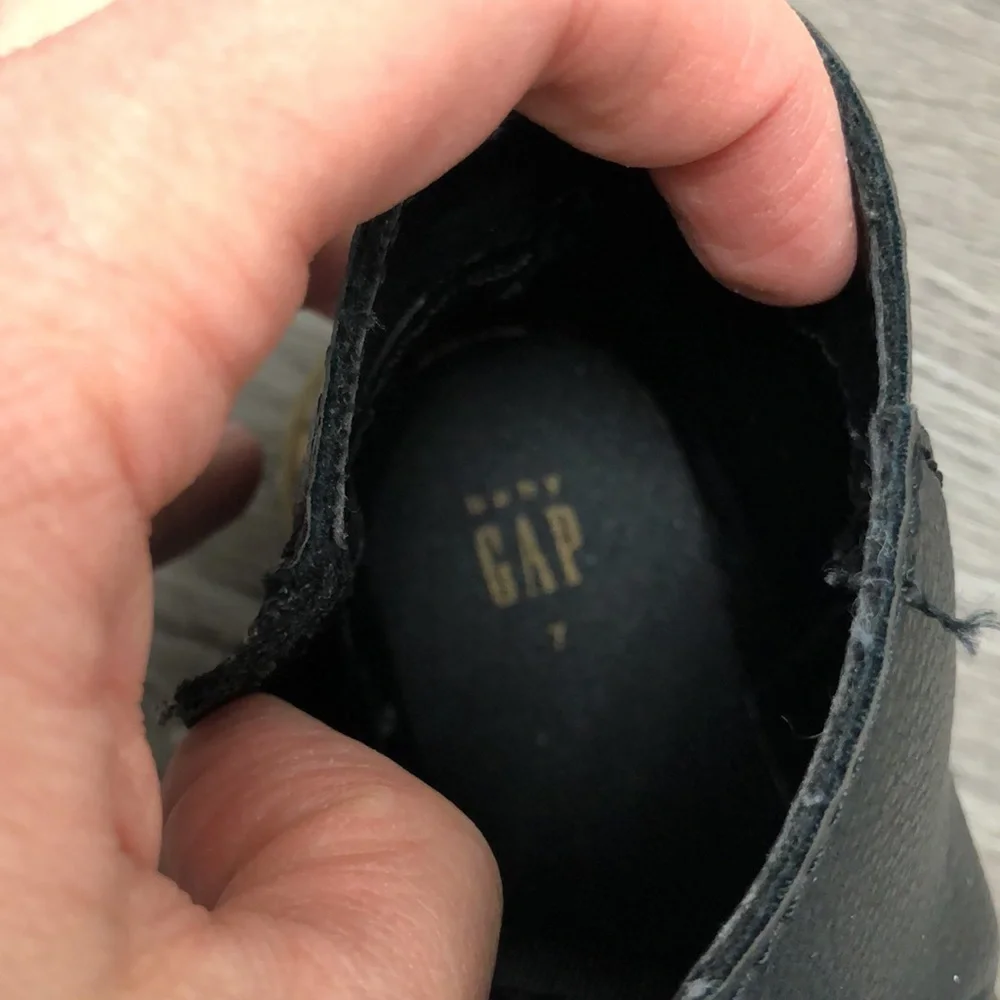 Gap Girls Black Moto Boot - size 7